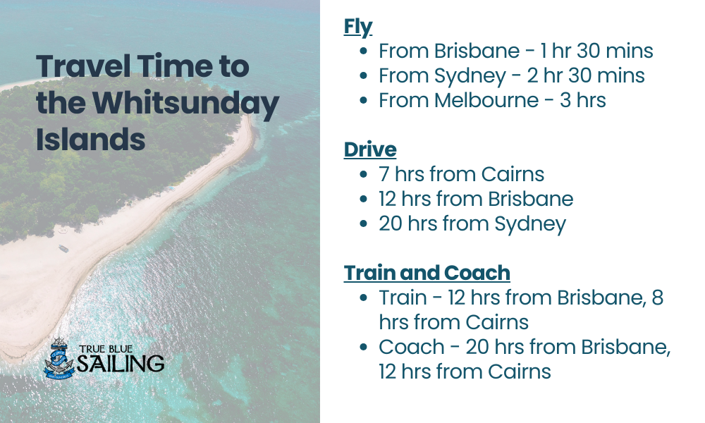 travel time to whitsunday islands