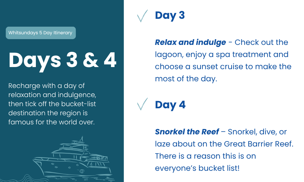 whitsundays itinerary day 3 and 4